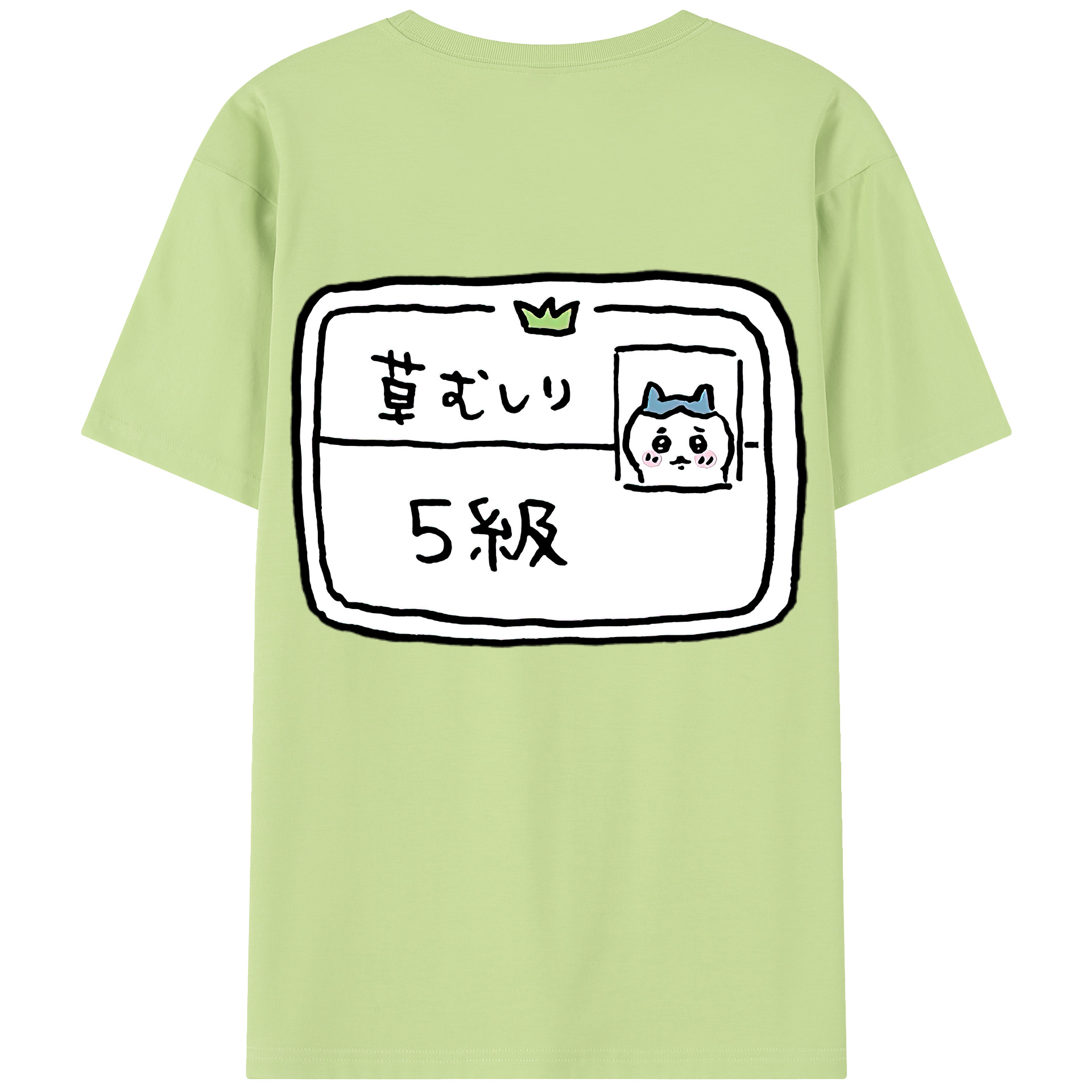 （画像用） ちいかわ ハチワレ Chii-kawa hachiware 綿100％半袖Tシャツ（背面プリント）